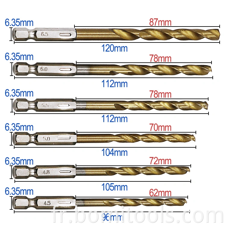 JOBBER LENGTH HEX SHANK DRILL BIT